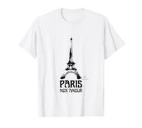 Paris Mon Amour - Torre Eiffel Artística Tinta Juliart Camiseta gráfica económica