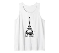 Paris Mon Amour - Torre Eiffel Gráficos Artísticos con Pincel Camiseta sin Mangas