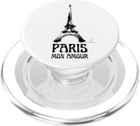 Paris Mon Amour - Torre Eiffel Gráficos Artísticos con Pincel PopSockets PopGrip para MagSafe