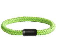 Paris Montana Pulsera Paracord, cierre magnético de acero inoxidable negro, trenzado de hilo marinero, cuerda náutica, resistente al agua, 8 mm de diámetro, hecha a mano, para hombre y mujer, 19 cm -