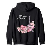 París Mujeres Niñas Europa Vacaciones "J'Adore Paris" Francia Sudadera con Capucha