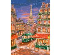 Paris Night Puzzle 500 piezas adultos Parisian Street Eiffel Tower 500 piezas rompecabezas adultos ideas de regalo