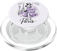 París Noche Paseo Arte Romántico Mujeres París Torre Eiffel PopSockets PopGrip para MagSafe