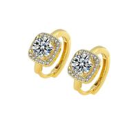 Paris Ohrringe kleine -Ohrring, weiß plattierte Sterling Ohrringe für Frauen, GeschenkOhrringe und Ohrringe, exquisite und Retro Mikro-Set-Zirkon-Ohrringe einfache Ohrstecker, talla única, Metal, Sin