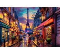 París Romance Street Puzzle 300 Piezas Regalo Familiar Rompecabezas 3D Obra De Arte para Hombres Y Mujeres DIY Creativo Aliviar Estrés 300 PCS