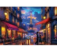 París Romance Street Puzzles 500 Piezas Portátil 3D Rompecabezas Familiar para Toda La Familia Maquetas Educativas Construir Aliviar Estrés 500 PCS
