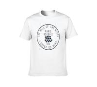 Paris - Roubaix Retro Cycling Cycling Men's T-Shirt Unisex White Cotton Print tee Shirts XXL
