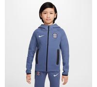 París Saint-Germain Tech Sudadera con capucha de fútbol de tejido Fleece con cremallera completa Nike - Niño - Azul XS