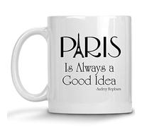 París Siempre Es Una Buena Idea. Taza Único Taza De Café Con Asa Tazas De Desayuno Para Oficina Cacao Té 330Ml