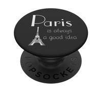 París Siempre es una Buena Idea Torre Eiffel Travel Europe PopSockets PopGrip Adhesivo