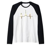 Paris Skyline Heartbeat Torre Eiffel Francia I Love Paris Camiseta Manga Raglan