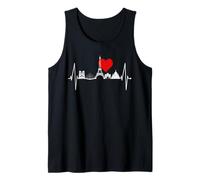 Paris Skyline Heartbeat Torre Eiffel Francia I Love Paris Camiseta sin Mangas