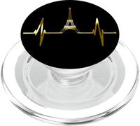 Paris Skyline Heartbeat Torre Eiffel Francia I Love Paris PopSockets PopGrip para MagSafe