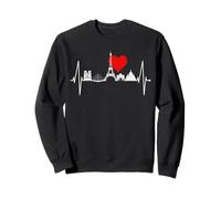 Paris Skyline Heartbeat Torre Eiffel Francia I Love Paris Sudadera