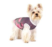 Paris Street - Camiseta sin mangas ligera con estampado floral de la Torre Eiffel para perros pequeños, camisetas elásticas sin mangas