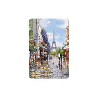 Paris Street Scene - Juego de 10 tarjetas de ambientador con diseño de la Torre Eiffel, para decoración de coche, con aroma a coche