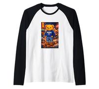 Paris Teddy Bear Street Stories Illustration Graphic Designs Camiseta Manga Raglan