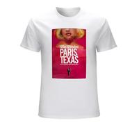 Paris Texas Film 80s Wim Wenders Vinta Poster Retro Men's T-Shirt Unisex White Cotton Print tee Shirts L
