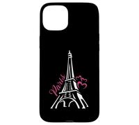 Paris Torre Eiffel Corazones Franceses Bonjour Parisian France tee Carcasa para iPhone 15 Plus