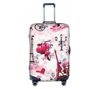 Paris Torre Eiffel Francia Trolley Maleta Funda Protectora Negocios Viaje Equipaje Moda 18-32 Pulgadas, Blanco, L, Blanco, large