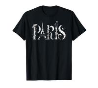 París Torre Eiffel Ilustración Francés Viaje Arte Recuerdo Camiseta