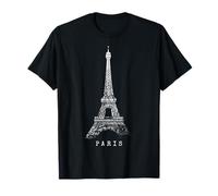 París Torre Eiffel Vintage Skyline Love Francia Love Paris Camiseta
