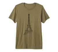 París Torre Eiffel Vintage Skyline Love Francia Love Paris Camiseta Premium