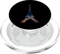 París Torre Eiffel Vista nocturna Ciudad Luces Arte PopSockets PopGrip para MagSafe