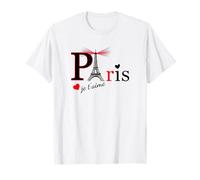 Paris Tour Eiffel Faro Eventos Francia Paris Je T'aime Camiseta