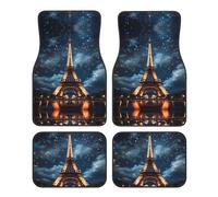 Paris Tower - Juego de 4 alfombrillas para coche, interior limpio, fácil de limpiar y no se decolora, mantiene tu coche, camión o furgoneta