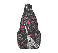 Paris Tower Sling Bag, Chest Bag Daypack, Crossbody Sling Mochila para Viajes, Deportes, Correr, Senderismo