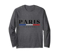 Paris with France Flag Novelty Graphic Tees & Cool Designs Manga Larga