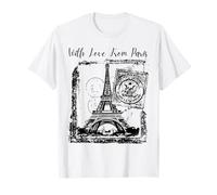 Paris with Love from Paris France French Postcard Camiseta
