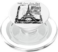 Paris with Love from Paris France French Postcard PopSockets PopGrip para MagSafe