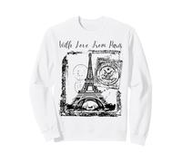 Paris with Love from Paris France French Postcard Sudadera
