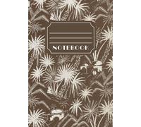 Parisian Fashion Notebook - Art Deco Textile Design | “Les Palmes” | Lined 6x9 Composition Book (120 Pages)