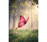 Park 1500 Piece Jigsaw Puzzles for Adults, Colourful, Challenging & Brainteasing Adult Puzzles 1500 Pieces Pink Butterflies, Fun jigsaws for The Whole Family 34x22 Inch