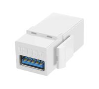 PARK (blanco) USB 30 Keystone Jack Insertos Conectar Equipo con Puerto USB Adaptador USB a USB Fácil