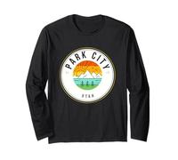 Park City Utah Park City Snowboard Nieve Ski Park Ciudad Manga Larga