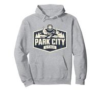 Park City, Utah Sudadera con Capucha, Unisex para Adultos, Gris Jaspeado, XXL