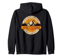 Park City Utah USA - Diseño de Aventura de Estilo Vintage Envejecido Sudadera con Capucha