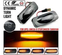 PARK (negro ahumado) 2 piezas para Opel Omega B Stufenheck Caravan 1994-2003 Luz de señal de giro dinámica