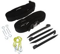 Parque y Sol Deportes Ajustable al Aire Libre Voleibol Frontera con cinchas y estacas, BC-WEB-2A, Black (2" Wide)