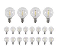PARK20 Pcs G40 Bombillas LED E12 Base de rosca Bombillas de globo irrompibles para cadena solar-si xi