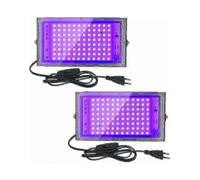 PARK2pcs 100w UV LED Floodlight Blacklight IP65 Impermeable, Lámpara LED Ultravioleta, Iluminación de
