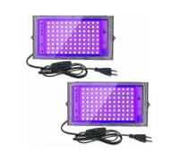 PARK2pcs 100w UV LED Floodlight Blacklight IP65 Impermeable, Lámpara LED Ultravioleta, Iluminación de