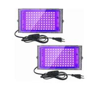 PARK2pcs 100w UV LED Floodlight Blacklight Ip65 Impermeable, Lámpara LED Ultravioleta, Iluminación de