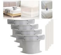 PARK4-Pack - Soporte para sábanas antideslizante, pinzas para sábanas sin efecto - Compatible con esquineros