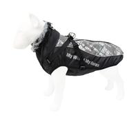 Parka Animal Frost - Cáscara Reflectante de la señal Luminosa, Forrada de Forro Polar, Abrigo de compañía, Ropa de Lluvia para la Defensa del frío, Estilo de Seguridad de