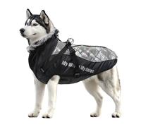 Parka Animal Frost - Cáscara Reflectante de la señal Luminosa, Forrada de Forro Polar, Abrigo de compañía, Ropa de Lluvia para la Defensa del frío, Estilo de Seguridad de